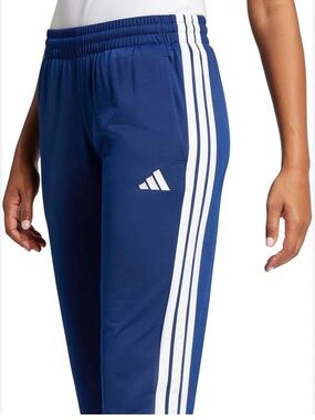 Adidas Women’s Tricot 3 Stripe  Navy Blue Track Pants with White Stripes